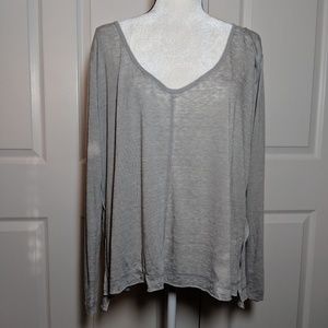 NWT Lucky Brand soft & light v-neck top size XL